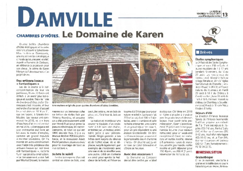 Artikel der Zeitung La Dépêche vom 14.07.2017